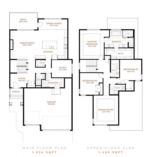 Floor plan of new home build in Discovery Ridge